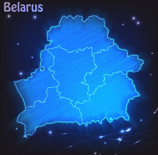 Mapa Běloruska — Stockový vektor