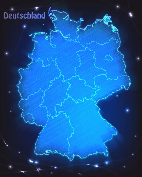 Mapa online de Alemania — Vector de stock