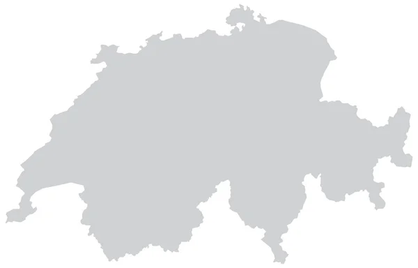 Mapa da Suíça — Vetor de Stock