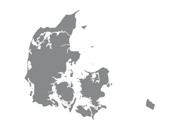 丹麦的地图 — 图库矢量图片