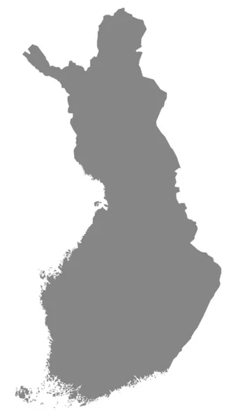 Landkarte von Finnland — Stockvektor