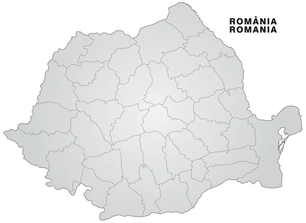 El mapa de Rumania — Vector de stock