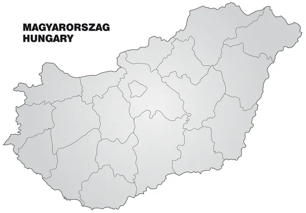 Map of Hungary — Stock Vector