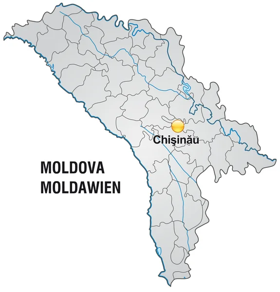Map of moldavia — Stock Vector