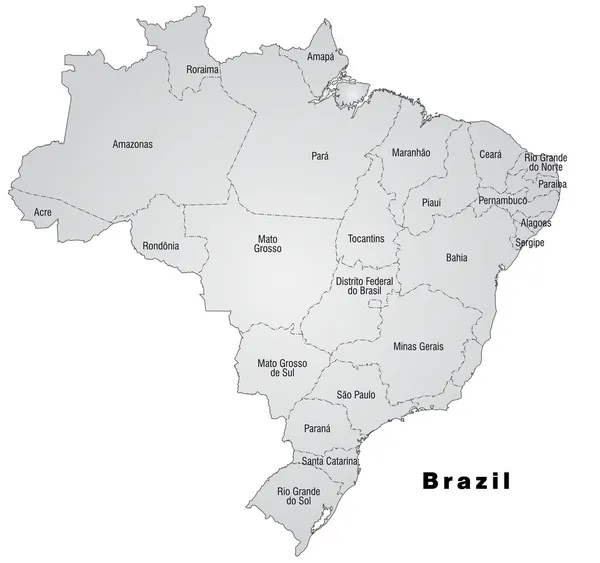 Mapa do Brasil — Vetor de Stock