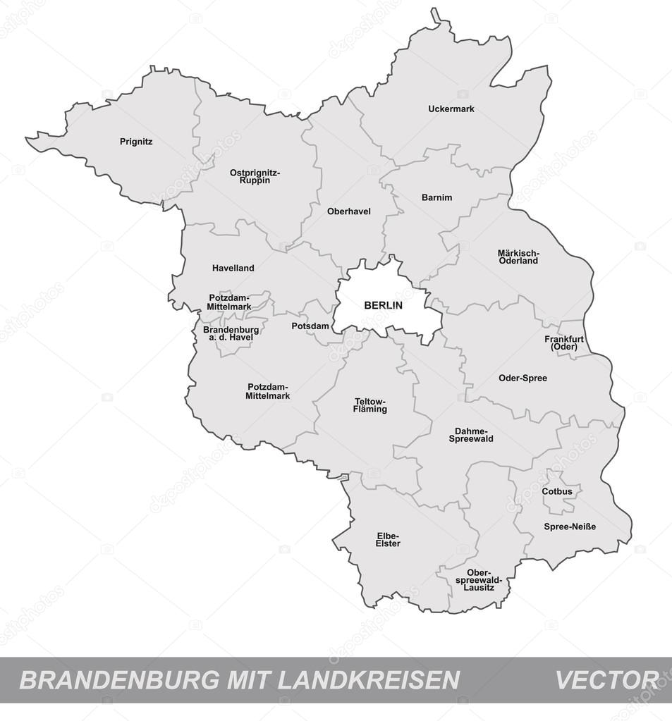 Map of Brandenburg — Stock Vector © artalis #39328033