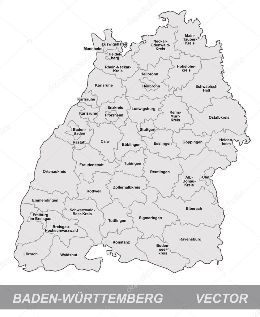 Map of Baden-Wuerttemberg