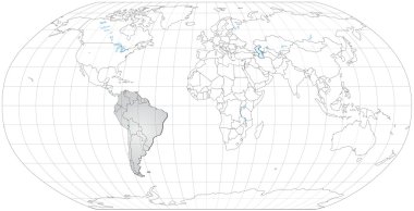 Güney Amerika Haritası