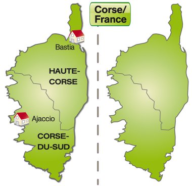 Korsika Haritası
