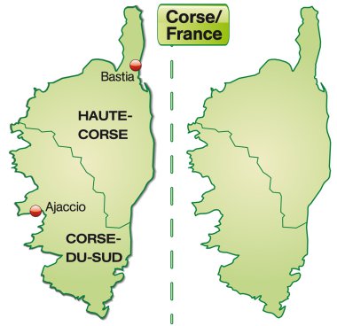 Korsika Haritası