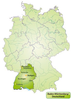 Baden-Wuerttemberg Haritası