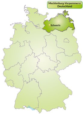 Mecklenburg-Batı Pomerania haritası