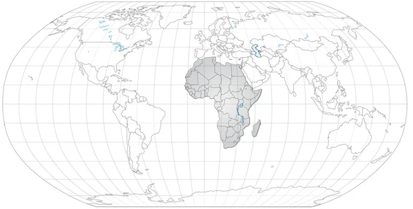 アフリカの地図 — ストックベクタ