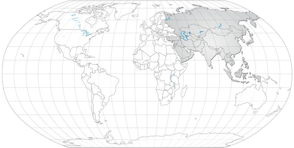 Karta över Asien — Stock vektor