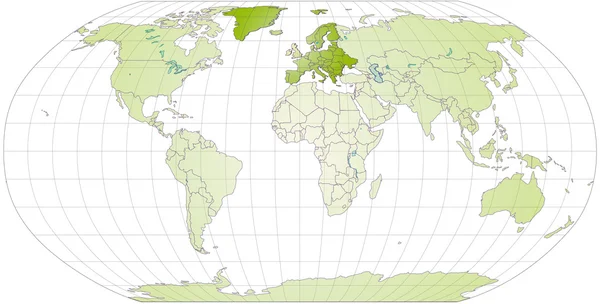 Mapa Evropy — Stockový vektor