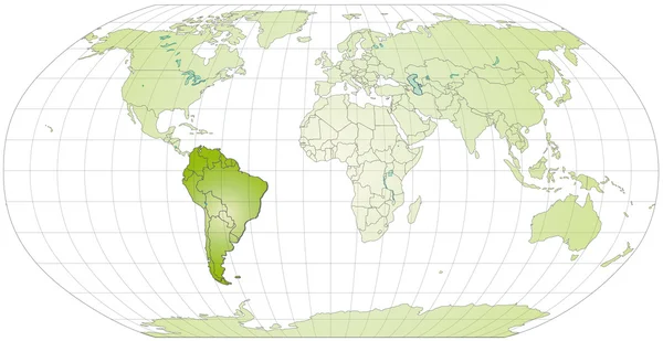 Mapa da América do Sul — Vetor de Stock