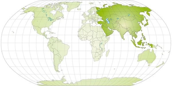 アジアの地図 — ストックベクタ