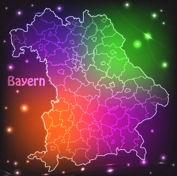 Karte von Bayern — Stockvektor
