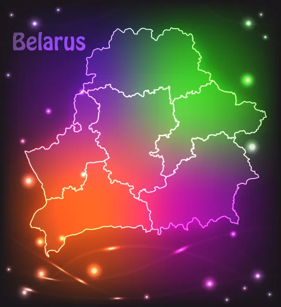 벨로루시의 지도 — 스톡 벡터