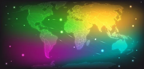 Mapa del mundo — Vector de stock