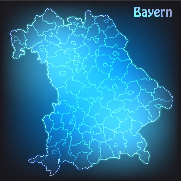 Karte von Bayern — Stockvektor