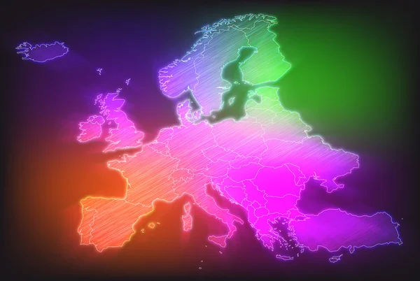 Карта Европы — стоковый вектор
