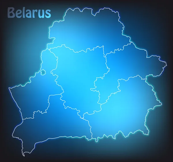 Mapa Běloruska — Stockový vektor