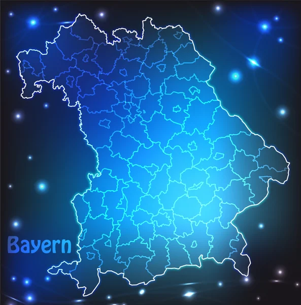 Bavyera Haritası — Stok Vektör