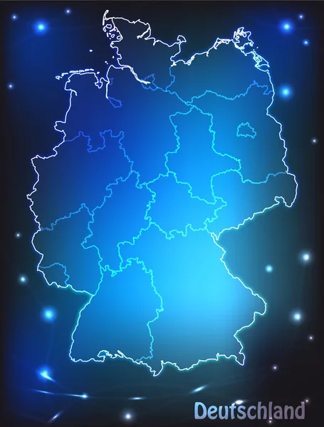 Mapa online de Alemania — Vector de stock