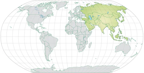 Carte de l'Asie — Image vectorielle