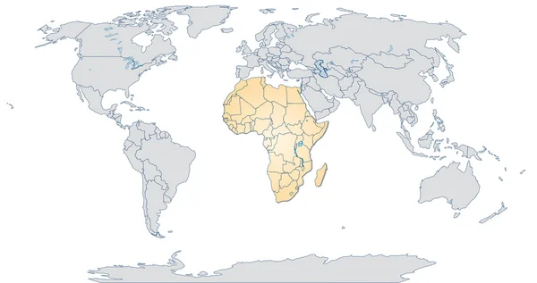 Mapa Afriky — Stockový vektor