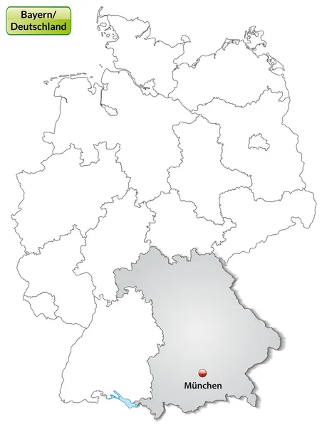 O mapa de Baviera — Vetor de Stock