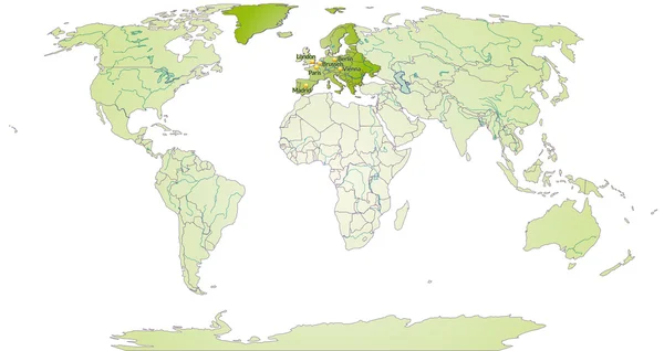 Mapa de Europa — Archivo Imágenes Vectoriales