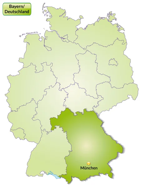 Karte von Bayern — Stockvektor