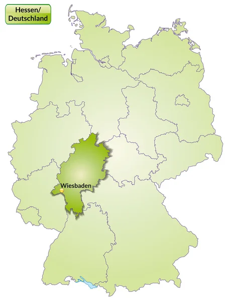 Karte von Hessen — Stockvektor