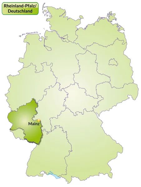 Map of Rhineland-Palatinate — Stock Vector
