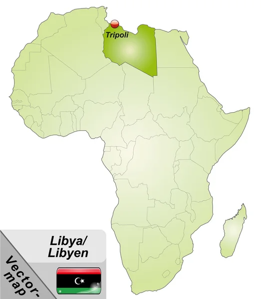 Карта Ливии — стоковый вектор