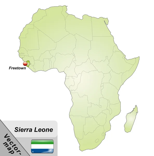 Karta över Sierra Leone — Stock vektor