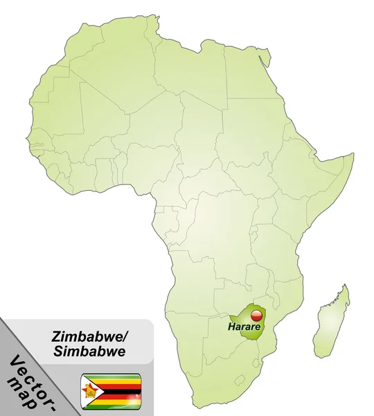 Mapa zimbabwe — Stockový vektor