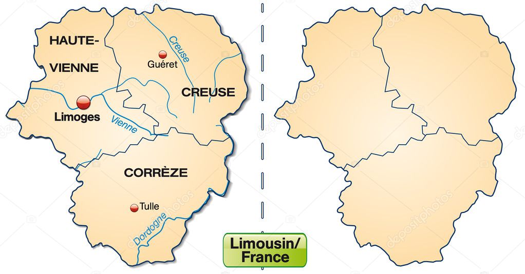Map of limousin