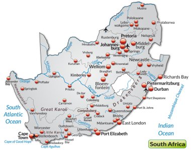 Güney Afrika haritası