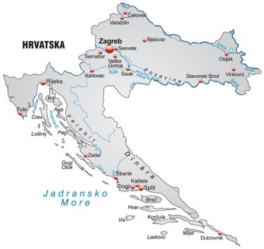 Hırvatistan Haritası