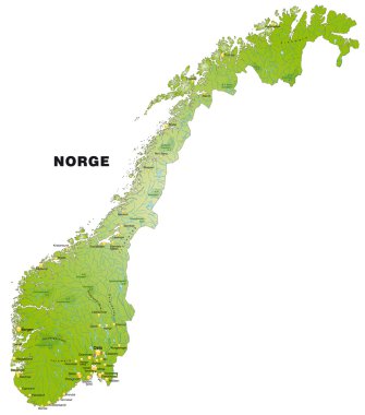 Map of Norway clipart