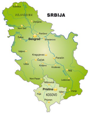 Sırbistan Haritası