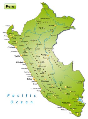 Map of Peru clipart