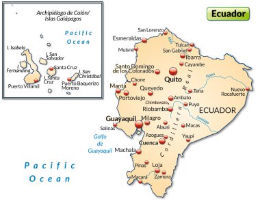 Map of ecuador