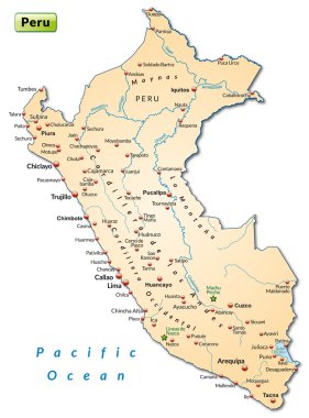 Map of Peru clipart