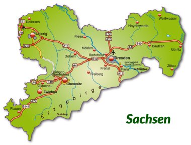 Saksonya Haritası