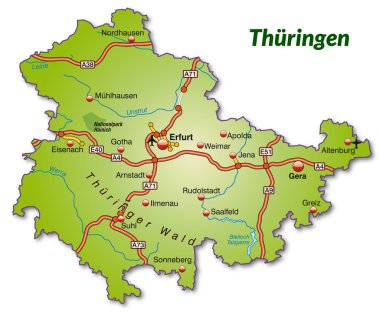 thuringia Haritası