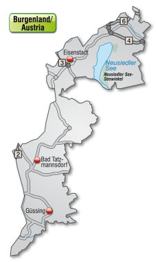 Map of Burgenland clipart